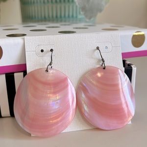 Pink Mother of Pearl Earrings | Round